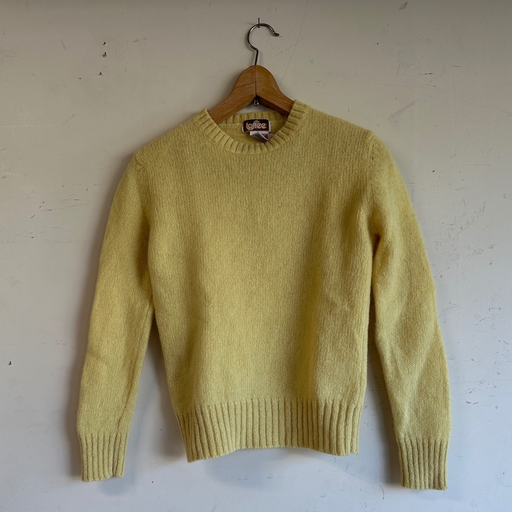 Vintage 70s yellow wool sweater